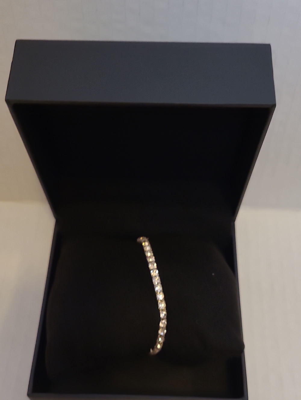 Vintage Clear Crystal Bracelet - Silver